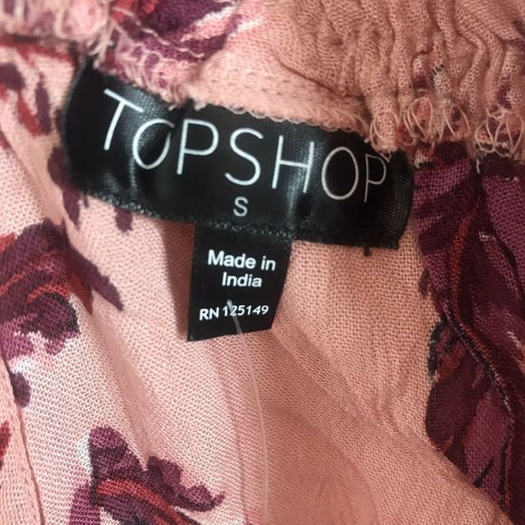 Topshop Floral Cold Shoulder Viscose Romper - Picture 4 of 10